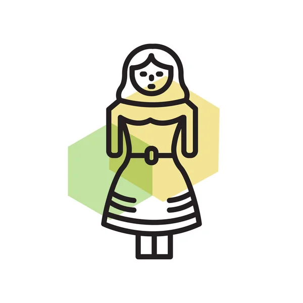 Princesa Icono Vector Aislado Fondo Blanco Para Diseño Web Aplicación — Vector de stock