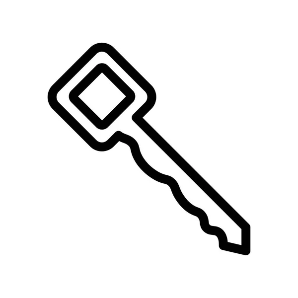 Ícone chave vetor sinal e símbolo isolado no fundo branco, Ke —  Vetores de Stock