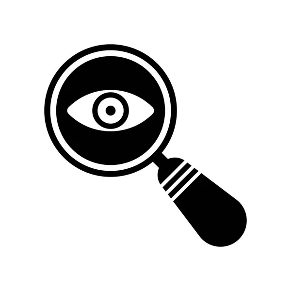 Detective search icon vector sign and symbol isolated on white b — Stock Vector