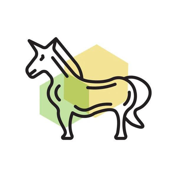 Icône licorne signe vectoriel et symbole isolé sur fond blanc — Image vectorielle