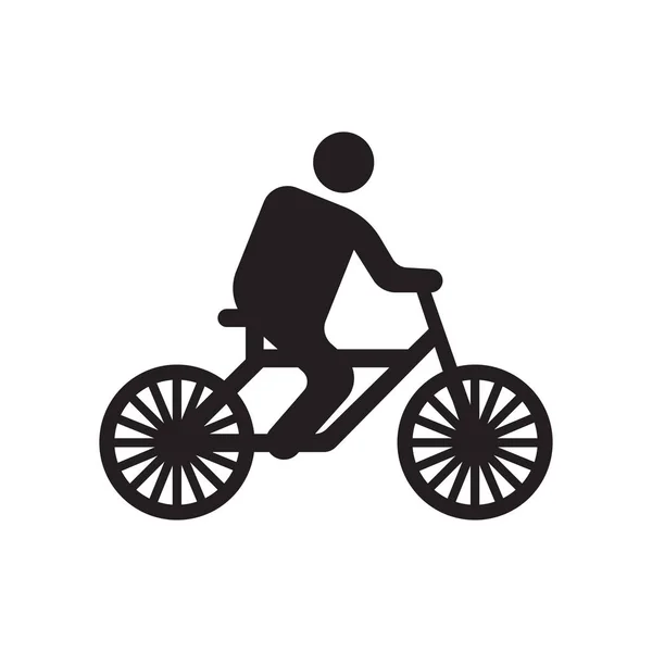 自転車のアイコン ベクトル記号とシンボル ホワイト バック グラウンド、自転車ロゴのコンセプトに分離 — ストックベクタ