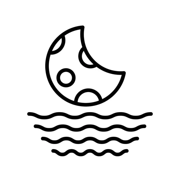 Księżyc ikona wektor znak i symbol na białym tle na białym tle, koncepcja logo księżyc — Wektor stockowy