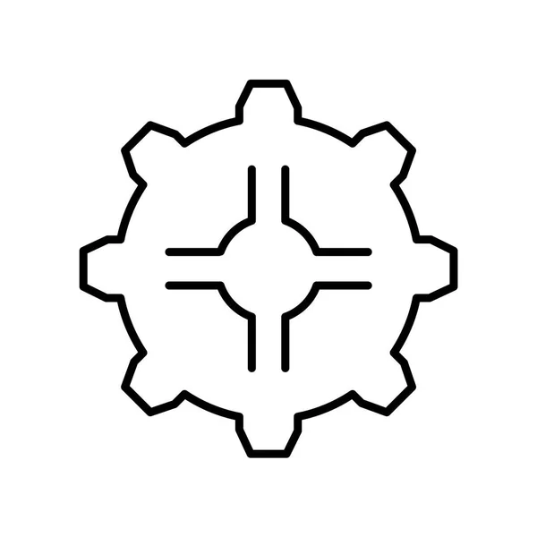 Configurações ícone vetor sinal e símbolo isolado no fundo branco, Configurações conceito logotipo — Vetor de Stock