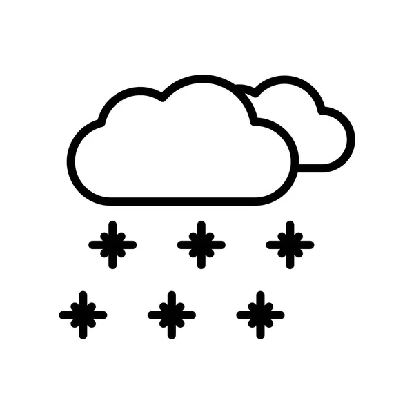 Icona neve segno vettoriale e simbolo isolato su sfondo bianco, concetto logo neve — Vettoriale Stock