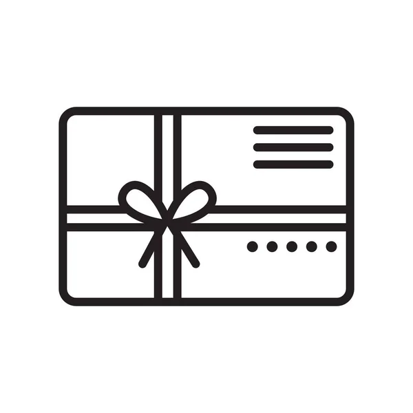 Εικονίδιο Δώρο Κάρτα Διάνυσμα Απομονωθεί Λευκό Φόντο Για Σας Web — Διανυσματικό Αρχείο