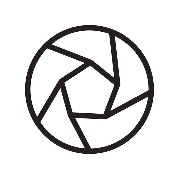 Web Mobil Uygulaması Tasarım Çekim Logo Kavramı Için Beyaz Arka — Stok Vektör