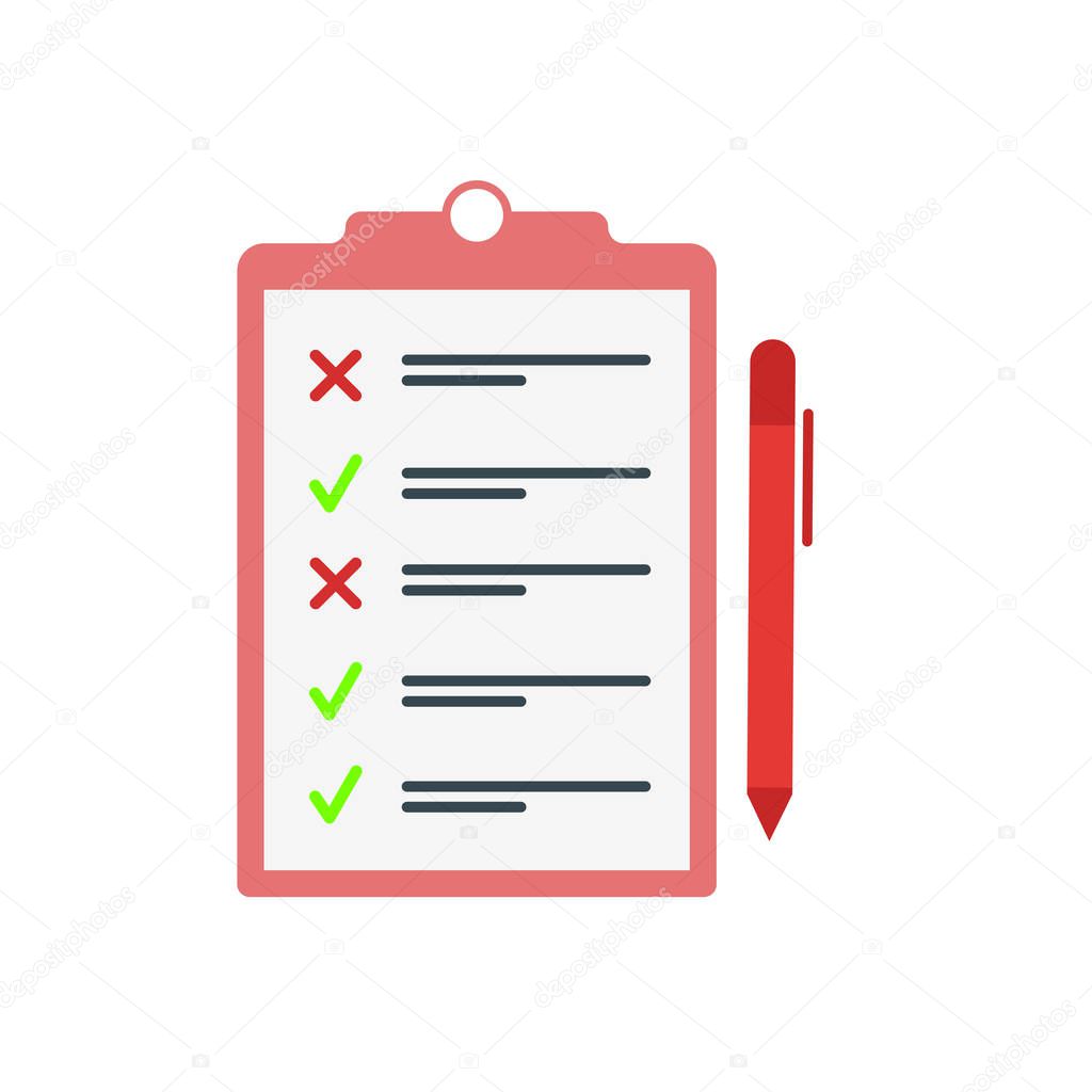 Clipboard icon vector isolated on white background for your web and mobile app design, Clipboard logo concept