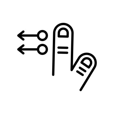 Simge vektör işareti ve beyaz arka plan üzerinde Ta izole sembolü dokunun