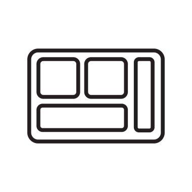 Web ve mobil uygulaması tasarım, düzen logo kavramı için beyaz arka plan üzerinde izole düzen simge vektör