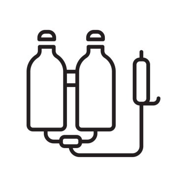 Alev makinesi simge vektör web ve mobil uygulaması tasarım, alev makinesi logo kavramı, anahat simgesini, doğrusal işareti için izole üzerinde beyaz arka plan