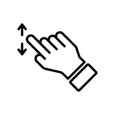 Simge vektör işareti ve beyaz arka plan üzerinde Ta izole sembolü dokunun