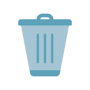 Web ve mobil uygulaması tasarımı, çöp logo kavramı için beyaz arka plan üzerinde izole çöp kutusu simge vektör