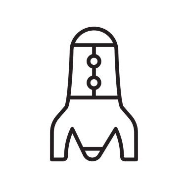 Bomba simge vektör web ve mobil uygulaması tasarım, bomba logo kavramı, anahat simgesini, doğrusal işareti için izole üzerinde beyaz arka plan