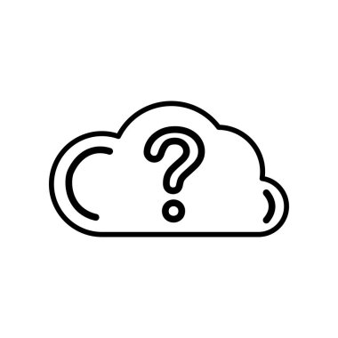 Soru simge vektör işareti ve üzerinde beyaz adam izole sembolü