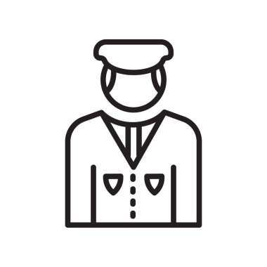 Web ve mobil uygulaması tasarımı, güvenlik logo kavramı için beyaz arka plan üzerinde izole güvenlik simge vektör