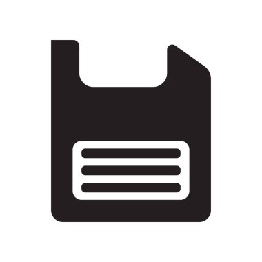 Web ve mobil uygulaması tasarımı, disket logo kavramı için beyaz arka plan üzerinde izole disket simge vektör