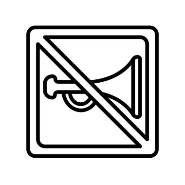 Web ve mobil uygulaması tasarımı, boynuz logo kavramı için beyaz arka plan üzerinde izole boynuz simge vektör