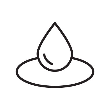 Damla simge vektör web ve mobil uygulaması tasarımı, açılan logo kavramı için izole üzerinde beyaz arka plan