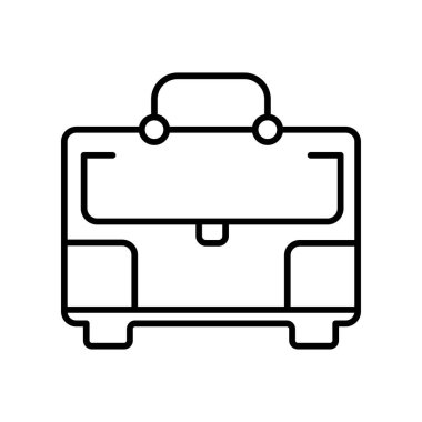 Araç kutusu simge vektör işareti ve beyaz arka plan üzerinde araç kutusu logo kavramı izole sembolü