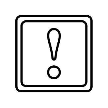 Uyarı simgesi üzerinde izole beyaz arka plan web ve mobil uygulaması tasarımı, uyarı logo kavramı için vektör