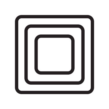 Web ve mobil uygulaması tasarımı, kare logo kavramı için beyaz arka plan üzerinde izole kare simge vektör