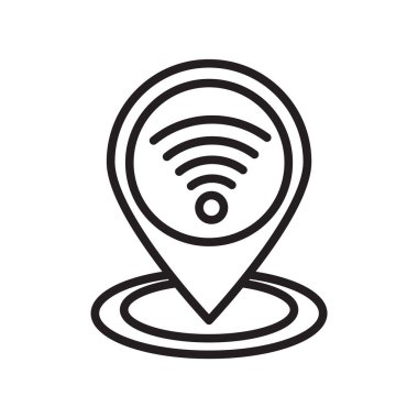 Web ve mobil uygulaması tasarımı, Gps logo kavramı için beyaz arka plan üzerinde izole Gps simge vektör