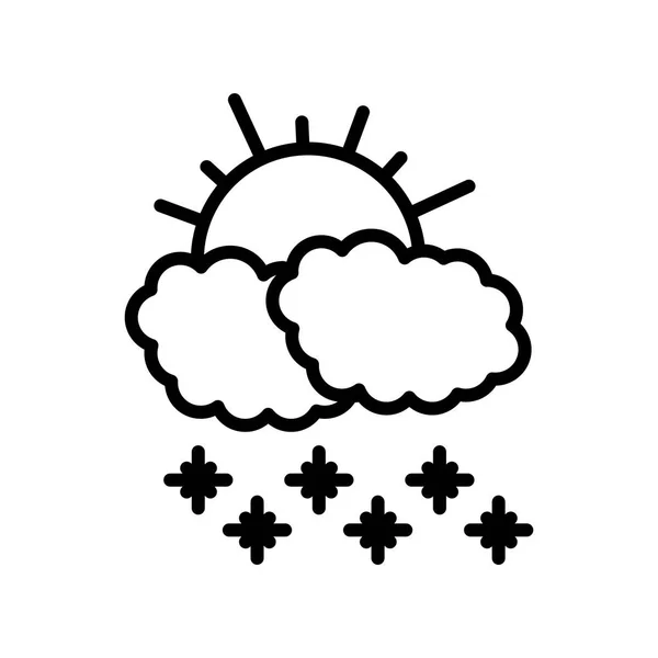 Morgen Schnee Symbol Vektor Zeichen und Symbol isoliert auf weißem Hintergrund, Morgen Schnee Logo-Konzept — Stockvektor