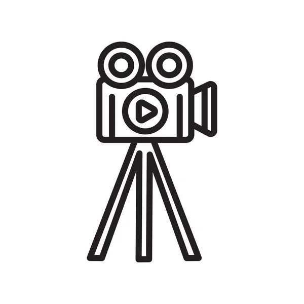 Піктограма Відеокамери Вектор Ізольовано Білому Тлі Дизайну Вашого Веб Мобільного — стоковий вектор