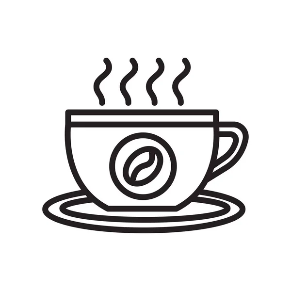 Ikona kawa wektor znak i symbol na białym tle, — Wektor stockowy