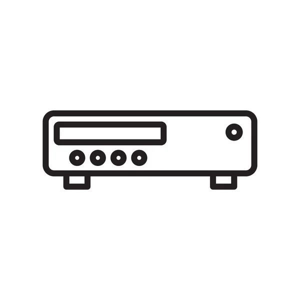 Icono Cassette Vector Aislado Fondo Blanco Para Diseño Web Aplicación — Vector de stock