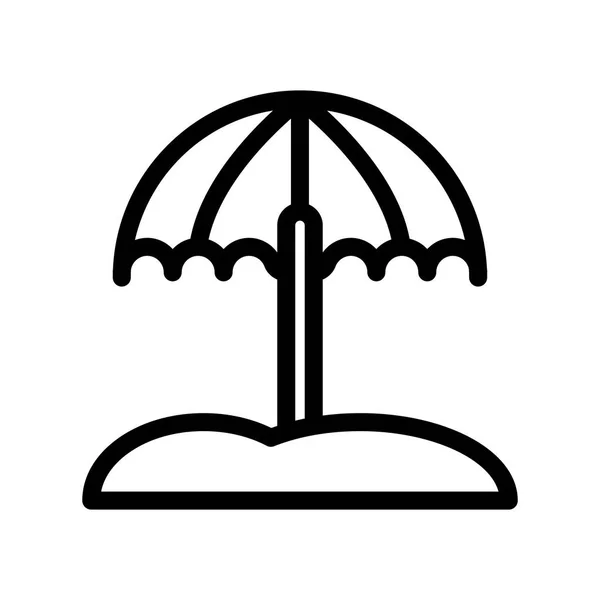Parapluie Icône Vecteur Isolé Sur Fond Blanc Pour Conception Votre — Image vectorielle