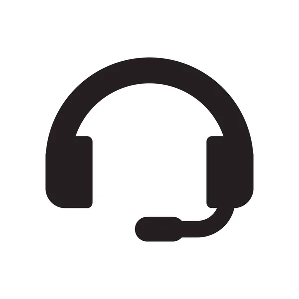 Headphones ícone vetor sinal e símbolo isolado no backgro branco —  Vetores de Stock