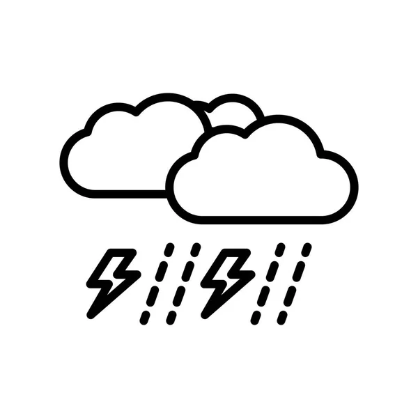 Знак вектора дождя и символ на белом фоне, концепция логотипа дождя — стоковый вектор