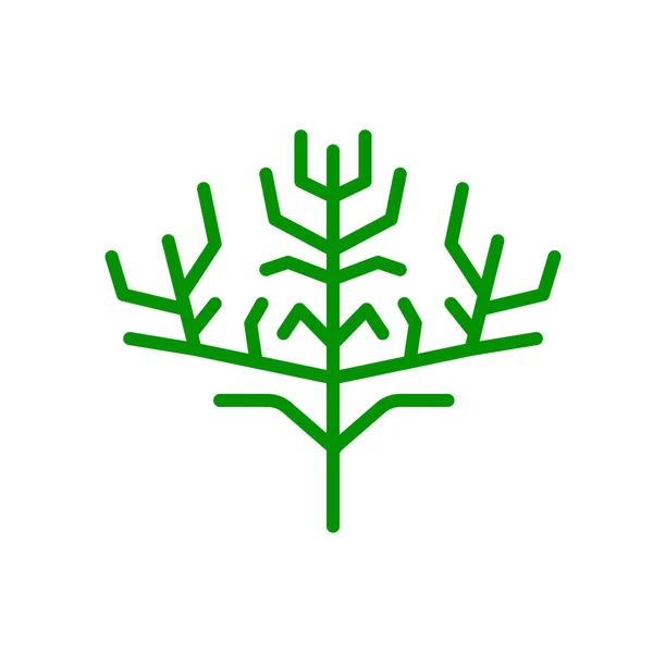 Zypressenblatt-Symbol Vektorzeichen und Symbol isoliert auf weißem Backg — Stockvektor