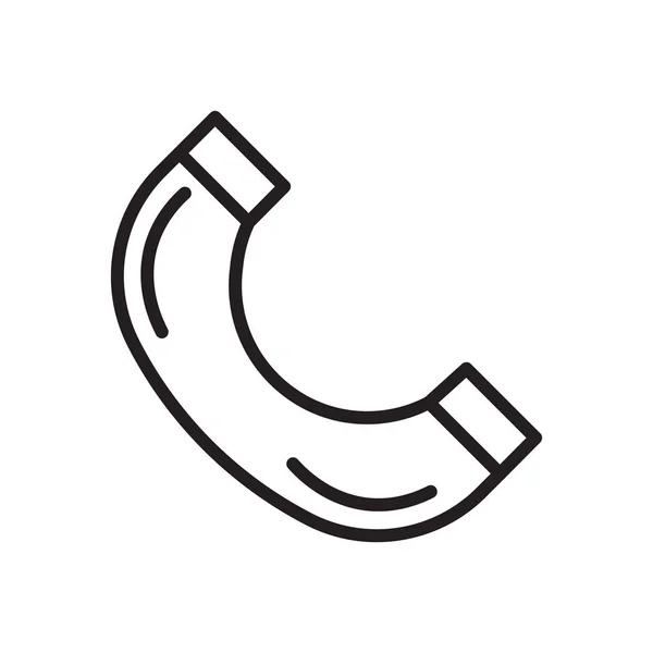 Telefon-Symbol-Vektorzeichen und -Symbol isoliert auf weißem Hintergrund, Telefon-Logo-Konzept, Umrisssymbol, lineares Zeichen — Stockvektor