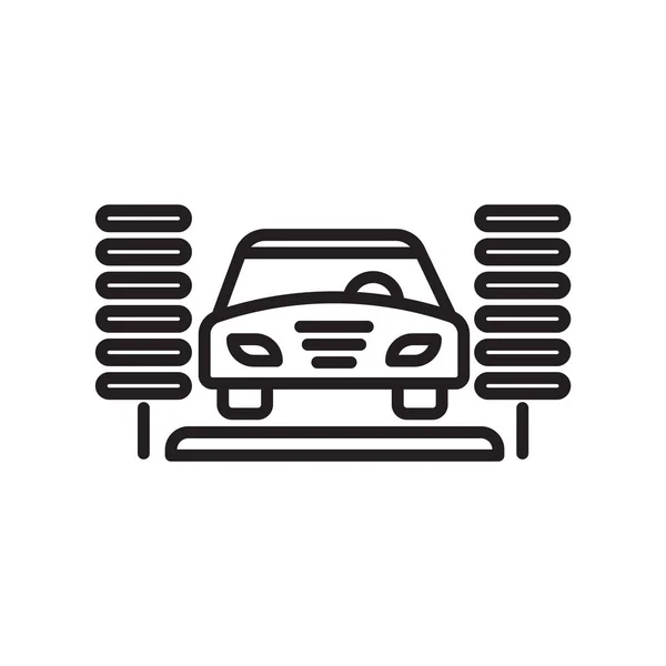 Icono de lavado de coches signo vectorial y símbolo aislado en el fondo blanco — Vector de stock