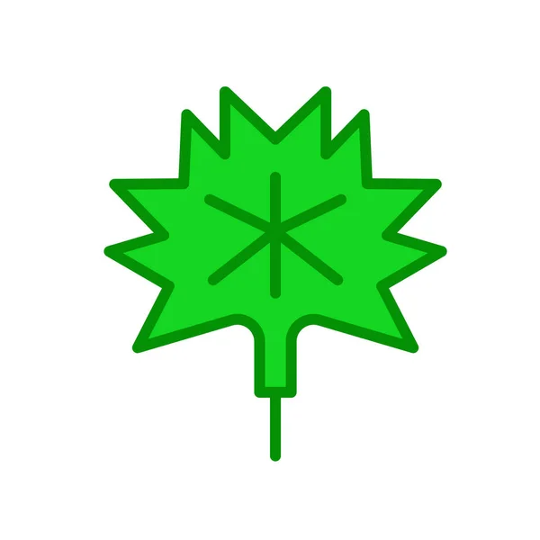 Icona a foglia d'acero segno vettoriale e simbolo isolato su sfondo bianco — Vettoriale Stock