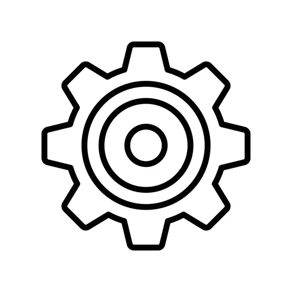 Inställningar ikonen vektor logga och symbol isolerad på vita bak — Stock vektor