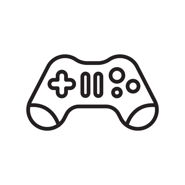 ゲーム コンソール アイコン ベクトル Web 携帯アプリ ゲーム コンソール ロゴのコンセプトのホワイト バック — ストックベクタ