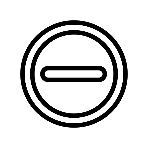 Минус знак вектора значка и символ изолированы на белом фоне , — стоковый вектор