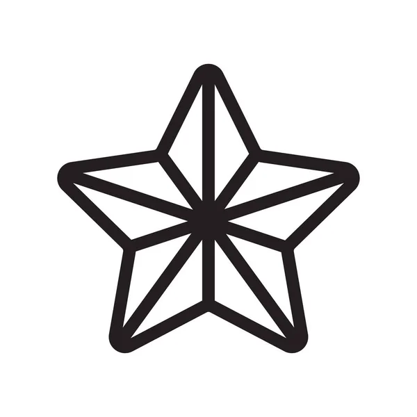 Estrella icono signo vectorial y símbolo aislado sobre fondo blanco, S — Vector de stock