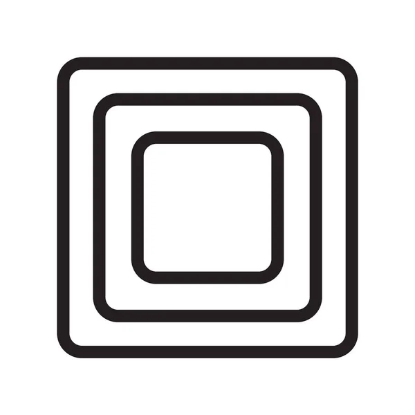 Web およびモバイル アプリの設計正方形のロゴのコンセプトの白い背景に分離された正方形のアイコン ベクトル — ストックベクタ