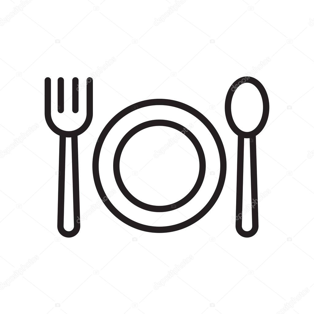 Restaurant icon vector isolated on white background for your web and mobile app design, Restaurant logo concept