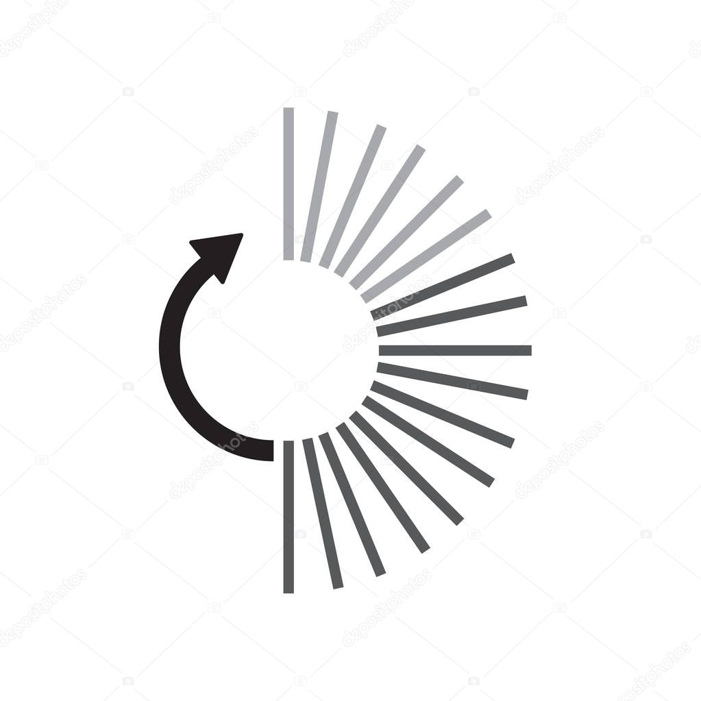 Loading icon vector isolated on white background for your web and mobile app design, Loading logo concept