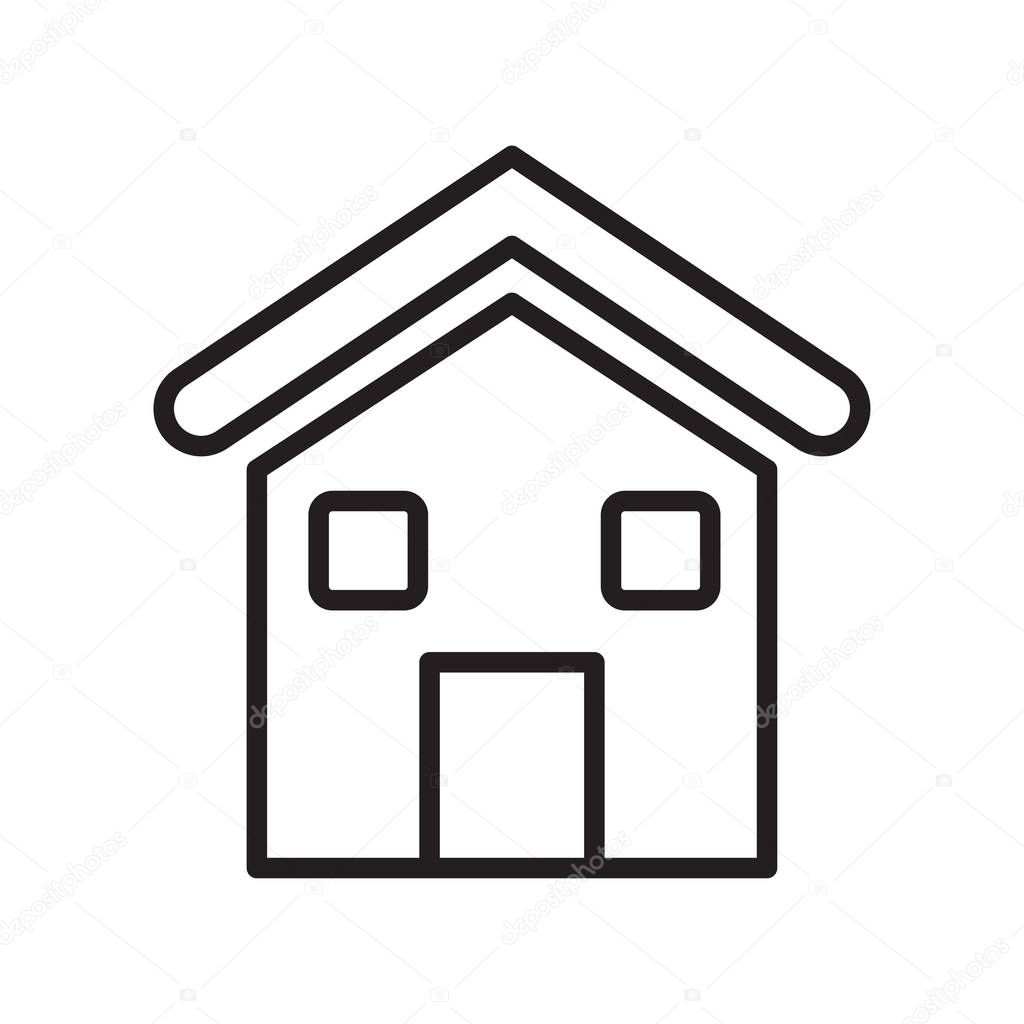 Home icon vector isolated on white background for your web and mobile app design, Home logo concept