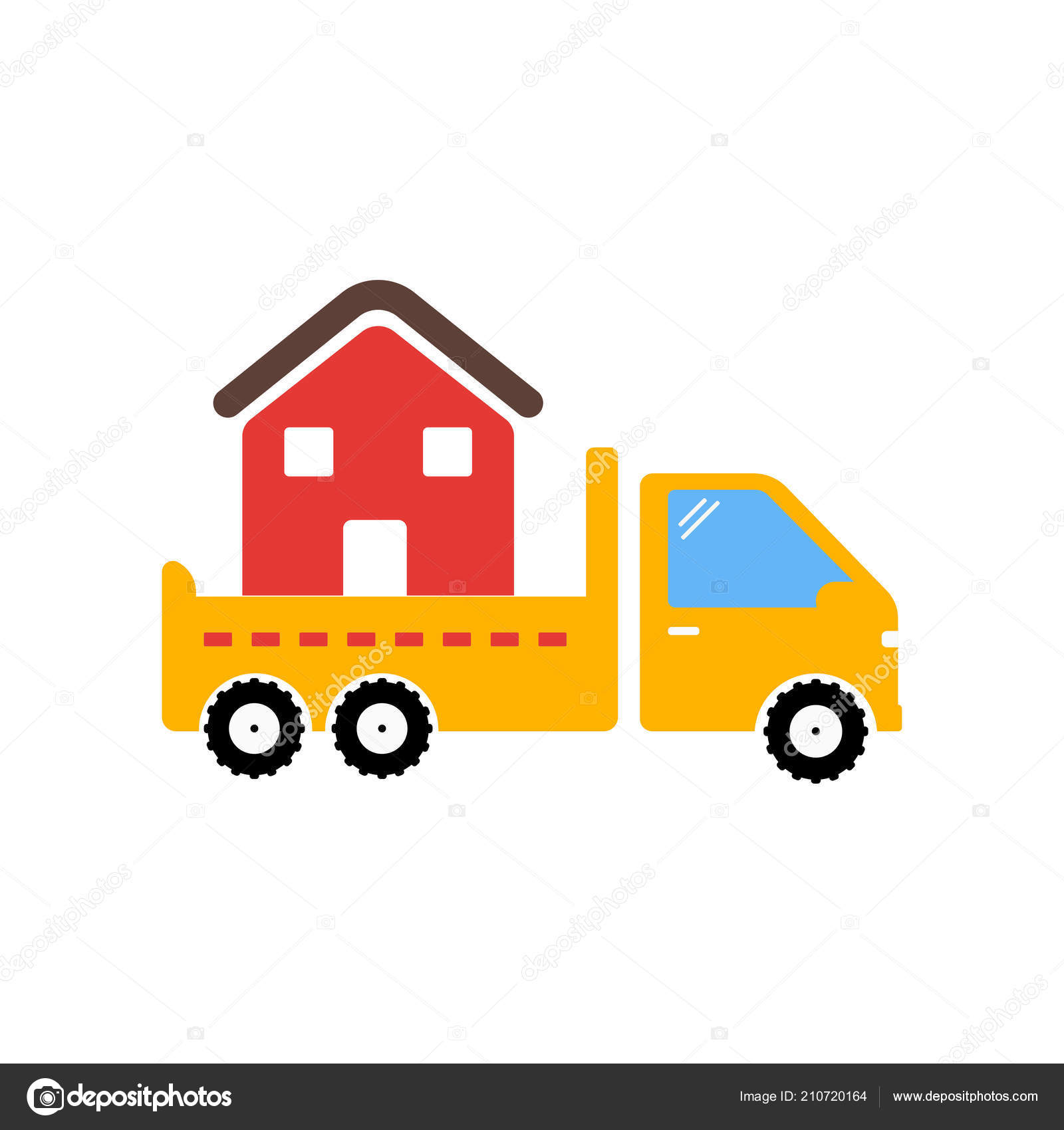 Moving truck icon vector sign and symbol isolated on white ...