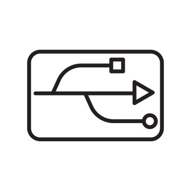 Web ve mobil uygulaması tasarımı, Usb logo kavramı için beyaz arka plan üzerinde izole Usb simge vektör