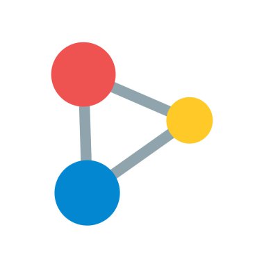 Web ve mobil uygulaması tasarımı, kimyasal logo kavramı için beyaz arka plan üzerinde izole kimyasal simge vektör