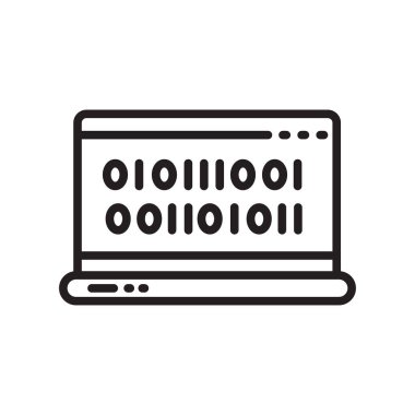 Kodlama simge vektör web ve mobil uygulaması tasarım, kodlama logo kavramı için izole üzerinde beyaz arka plan