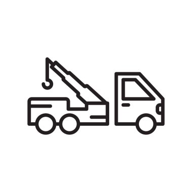 Web ve mobil uygulaması tasarım, Vinç logo kavramı için beyaz arka plan üzerinde izole simge vektör vinç